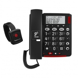 Amplicomms BigTel 50 Alarm Plus Big Button Corded Amplified Telephone with Emergency Alarm